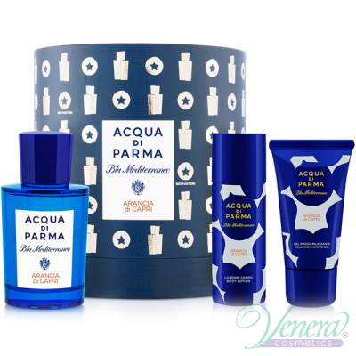 Acqua di Parma Blu Mediterraneo Arancia di Capri Set (EDT 75ml + BL 50ml + SG 40ml) Мъже и Жени Унисекс Комплекти