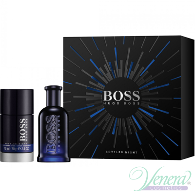 Boss Bottled Night Комплект (EDT 50ml + Deo Stick 75ml) за Мъже Мъжки Комплекти