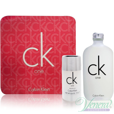 Calvin Klein CK One Комплект (EDT 100ml + DeoStick 75ml) за Мъже и Жени За Мъже и Жени