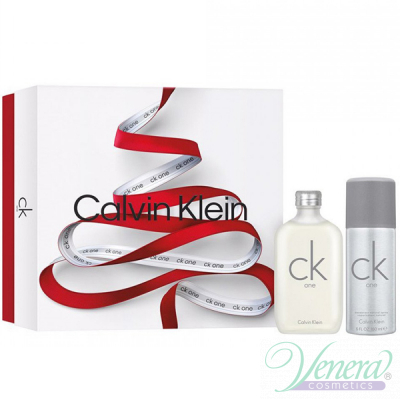 Calvin Klein CK One Комплект (EDT 100ml + Deo Spray 150ml) за Мъже и Жени Унисекс Комплекти