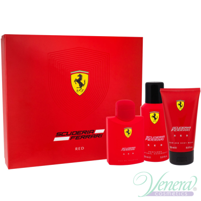 Ferrari Scuderia Ferrari Red Комплект (EDT 125ml + Deo Spray 150ml + SG 150ml) за Мъже Мъжки Комплекти