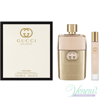 Gucci Guilty Eau de Parfum Set (EDP 90ml + EDP 7,4ml Roller Ball)  за Жени Дамски Комплекти