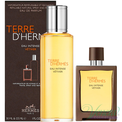Hermes Terre D'Hermes Eau Intense Vetiver Комплект (EDP 30ml + Refill EDP 125ml) за Мъже Мъжки Комплекти