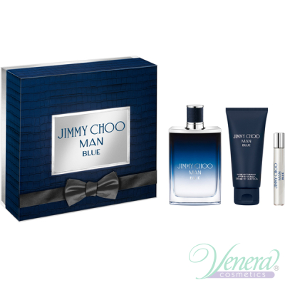 Jimmy Choo Man Blue Комплект (EDT 100ml + AS Balm 100ml + EDT 7.5ml) за Мъже Мъжки Комплекти