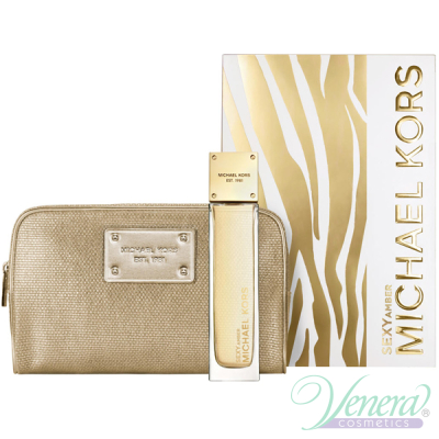Michael Kors Sexy Amber Set (EDP 100ml for Women + Cosmetics Case) за Жени Дамски Комплекти