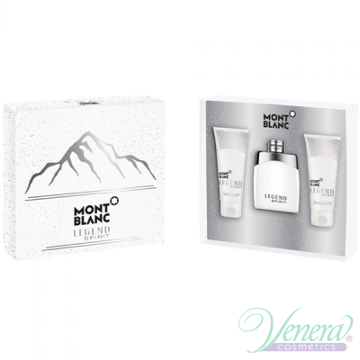 Mont Blanc Legend Spirit Комплект (EDT 100ml + AS Blam 100ml + SG 100ml) за Мъже Мъжки Комплекти