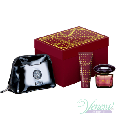 Versace Crystal Noir Комплект (EDT 90ml + BL 100ml + Bag) за Жени За Жени