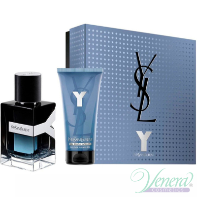 YSL Y Eau de Parfum Set (EDP 60ml + SG 50ml) за Мъже Мъжки Комплекти