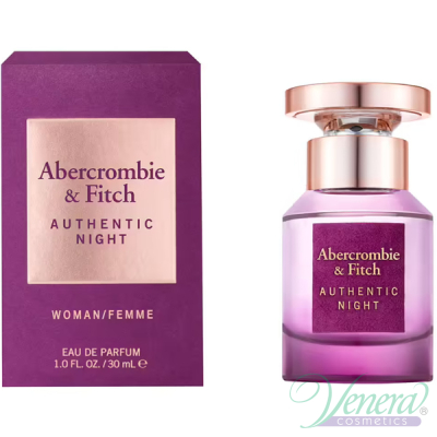 Abercrombie & Fitch Authentic Night Woman EDP 30ml за Жени Дамски Парфюми 
