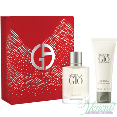 Armani Acqua Di Gio Комплект (EDT 50ml + SG 75ml) за Мъже Мъжки Комплекти