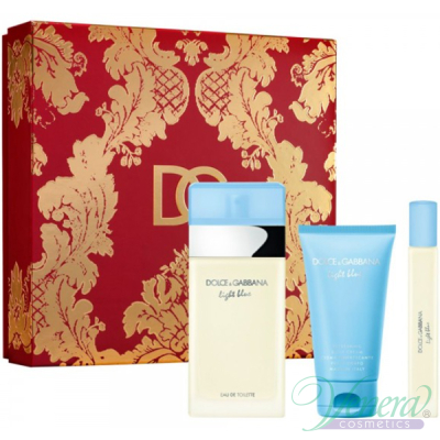 Dolce&Gabbana Light Blue Комплект (EDT 100ml + Body Cream 50ml + EDT 10ml) за Жени Дамски Комплекти