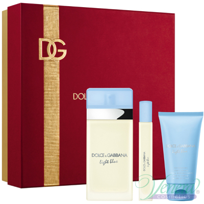 Dolce&Gabbana Light Blue Комплект (EDT 100ml + Body Cream 50ml + EDT 10ml) за Жени Дамски Комплекти