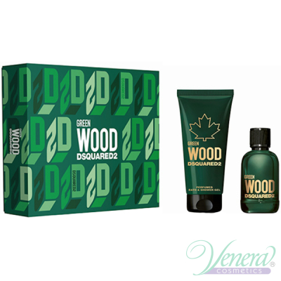 Dsquared2 Green Wood Комплект (EDT 100ml + SG 150ml) за Мъже Мъжки Комплекти