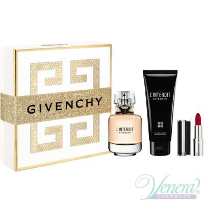 Givenchy L'Interdit Set (EDP 50ml + BL 75ml + Lipstick 333 1.5g) за Жени Дамски Комплекти