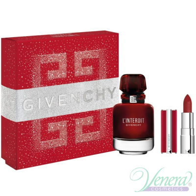 Givenchy L'Interdit Rouge Комплект (EDP 50ml + Lipstick) за Жени Дамски Комплекти