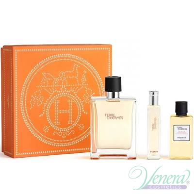 Hermes Terre D'Hermes Комплект (EDT 100ml + EDT 15ml + Hair & Body Shower Gel 40ml) за Мъже Мъжки Комплекти