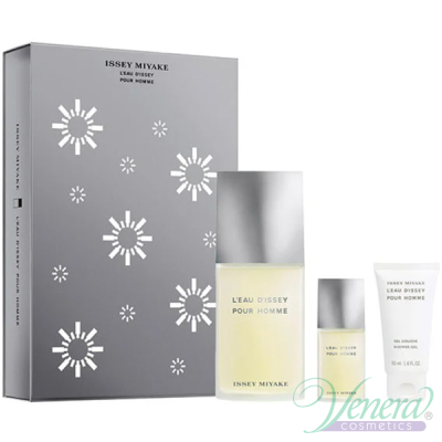 Issey Miyake L'Eau D'Issey Pour Homme Комплект (EDT 125ml + EDT 15ml + SG 50ml) за Мъже Мъжки Комплекти