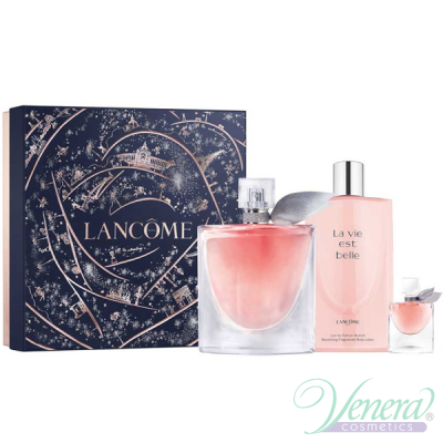 Lancome La Vie Est Belle Комплект (EDP 100ml + BL 200ml + EDP 4ml) за Жени Дамски Комплекти