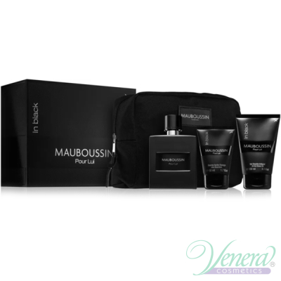 Mauboussin Pour Lui in Black Комплект (EDP 100ml + AS Balm 50ml + SG 100ml + Bag) за Мъже Мъжки Комплекти