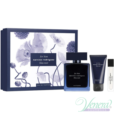 Narciso Rodriguez for Him Bleu Noir Eau de Parfum Комплект (EDP 100ml + EDP 10ml + SG 50ml) за Мъже