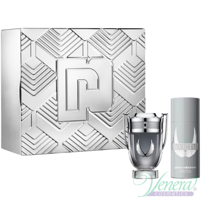 Paco Rabanne Invictus Platinum Комплект (EDP 100ml + Deo Spray 150ml) за Мъже Мъжки Комплекти