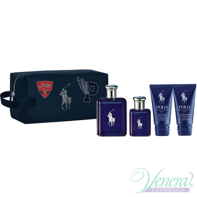 Ralph Lauren Polo Blue Комплект (EDT 125ml + EDT 40ml + H&B Wash 50ml + AS Balm 50ml) за Мъже Мъжки Комплекти