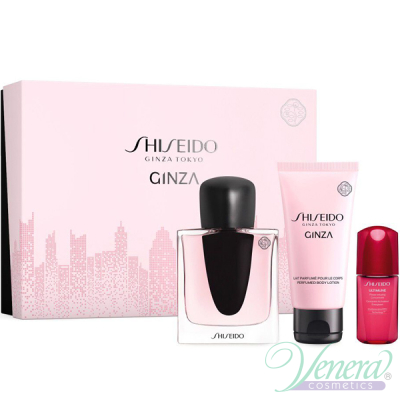 Shiseido Ginza Комплект (EDP 50ml + BL 50ml + Serum Concentrate 10ml) за Жени Дамски Комплекти