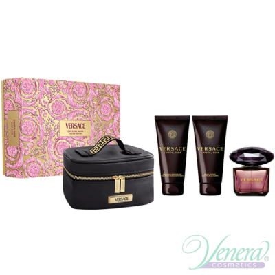 Versace Crystal Noir Комплект (EDP 90ml + BL 100ml + SG 100ml + Bag) за Жени Дамски Комплекти