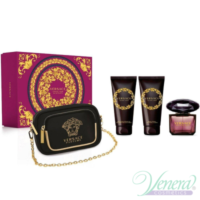 Versace Crystal Noir Комплект (EDT 90ml + BL 100ml + SG 100ml + Bag) за Жени Дамски Комплекти