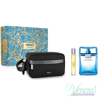 Versace Man Eau Fraiche Комплект (EDT 100ml + EDT 10ml + Bag) за Мъже Мъжки Комплекти