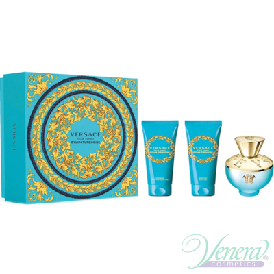 Versace Pour Femme Dylan Turquoise Комплект (EDT 50ml + BL 50ml + SG 50ml) за Жени