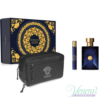 Versace Pour Homme Dylan Blue Комплект (EDT 100ml + EDT 10ml + Bag) за Мъже Мъжки Комплекти