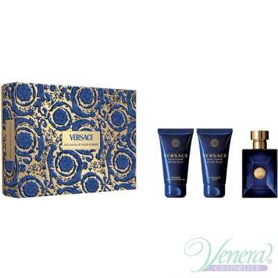 Versace Pour Homme Dylan Blue Комплект (EDT 50ml + ASB 50ml + SG 50ml) за Мъже Мъжки Комплекти