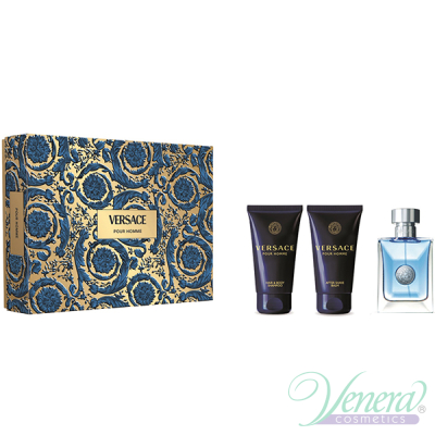 Versace Pour Homme Set (EDT 50ml + AS Balm 50ml + SG 50ml) за Мъже Мъжки Комплекти