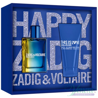 Zadig & Voltaire This is Love! for Him Set (EDT 50ml + SG 50ml) за Мъже Мъжки Комплекти