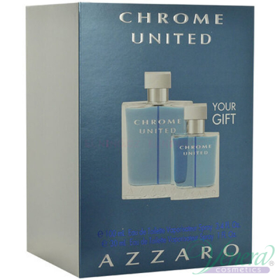 Azzaro Chrome United Комплект (EDT 100ml + EDT 30ml) за Мъже Мъжки Комплекти