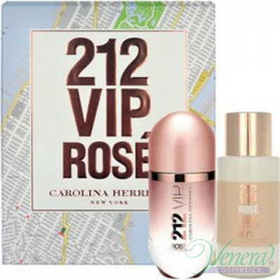 Carolina Herrera 212 VIP Rose Комплект (EDP 80ml+ BL 200ml) за Жени Дамски Парфюми
