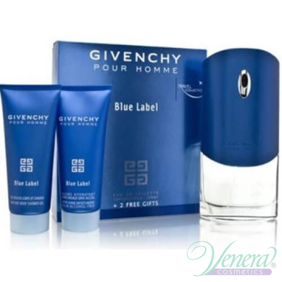 Givenchy Pour Homme Blue Label Комплект (EDT 100ml + AS Balm 75ml + SG 75ml) за Мъже За Мъже