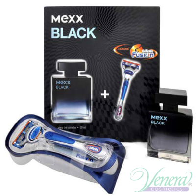 Mexx Black Комплект (EDT 50ml + самобръсначка Gillette Fusion) за Мъже За Мъже