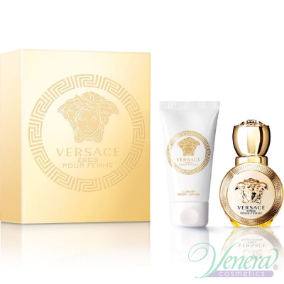 Versace Eros Pour Femme Комплект (EDP 30ml + Body Lotion 50ml) за Жени Дамски Комплекти