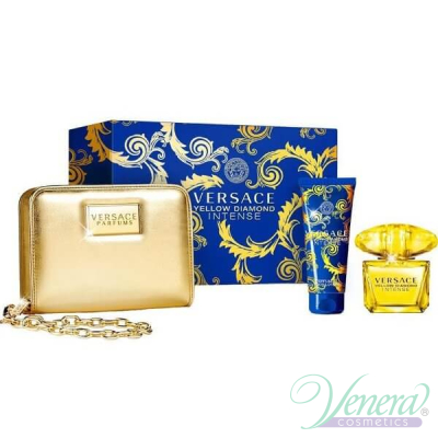 Versace Yellow Diamond Intense Комплект (EDT 90ml + BL 100ml + Bag) за Жени Дамски Комплекти
