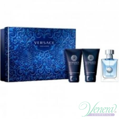 Versace Pour Homme Комплект (EDT 50ml + Shower Gel 50ml + Shampoo 50ml) за Мъже За Мъже